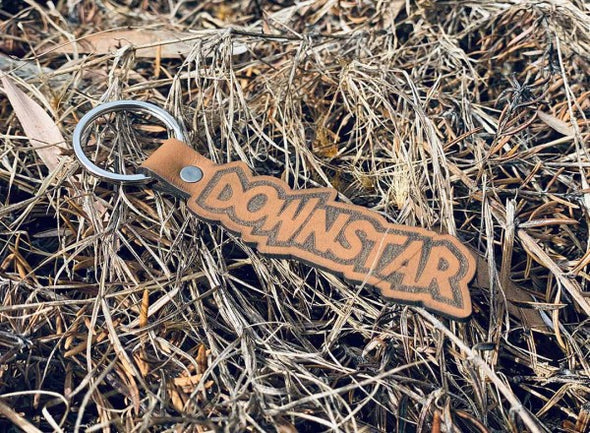 Downstar Logo Genuine Leather Keychain