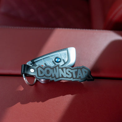 Downstar Logo Genuine Leather Keychain