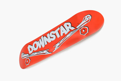 Downstar Skate Logo Red Skateboard Deck